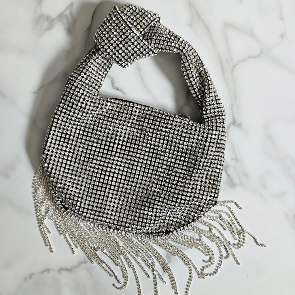 Knightsbridge Rhinestone Fringe Bag