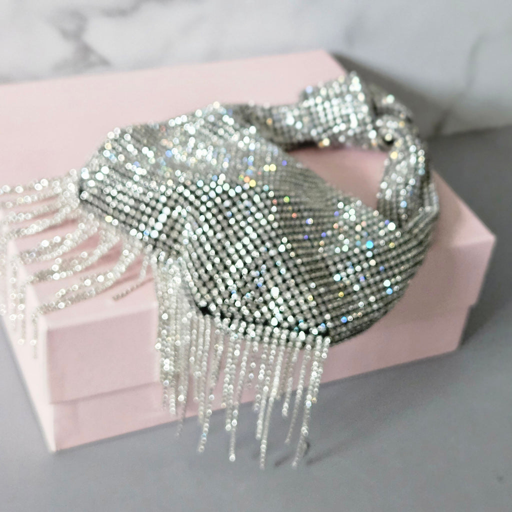 Knightsbridge Rhinestone Fringe Bag