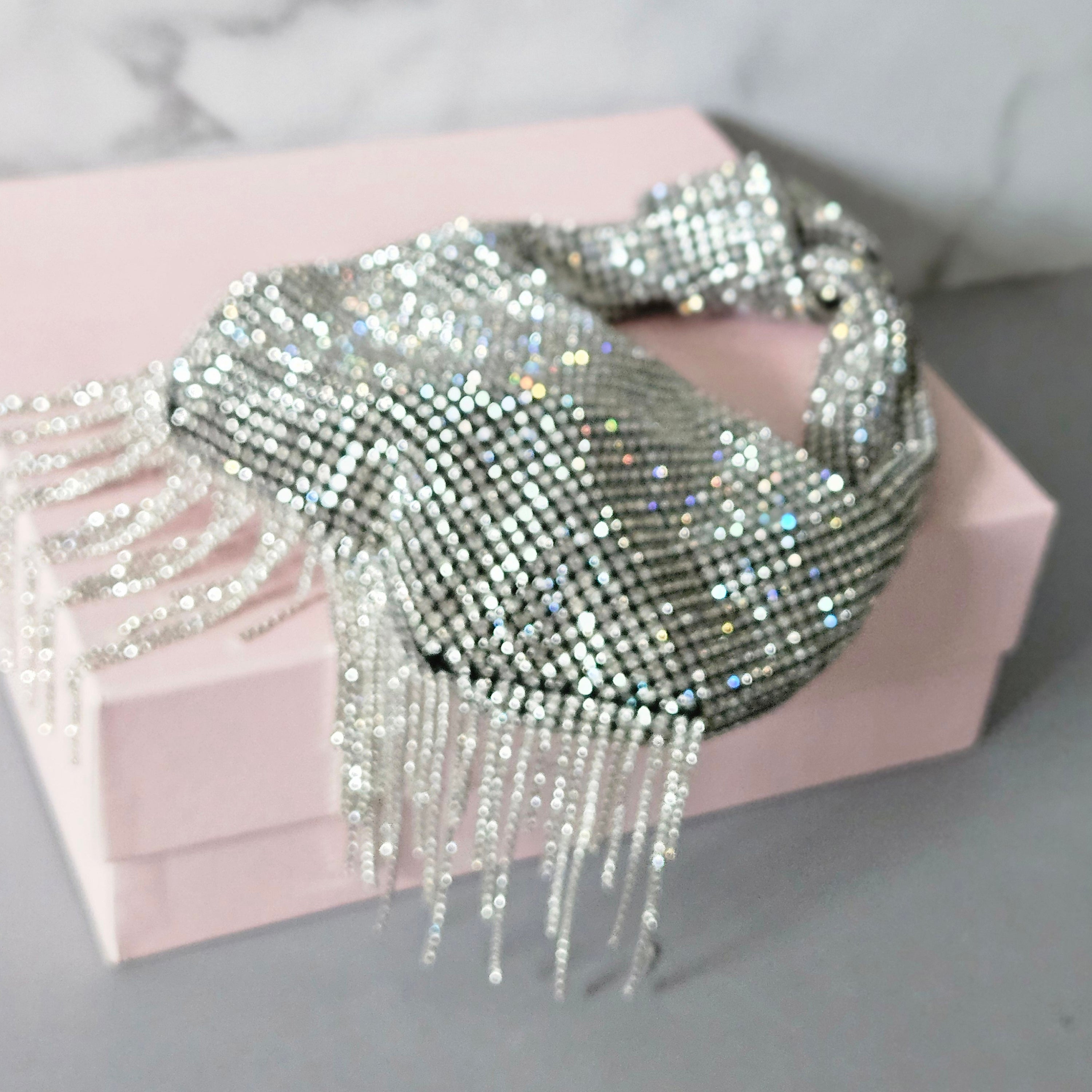 Knightsbridge Rhinestone Fringe Bag