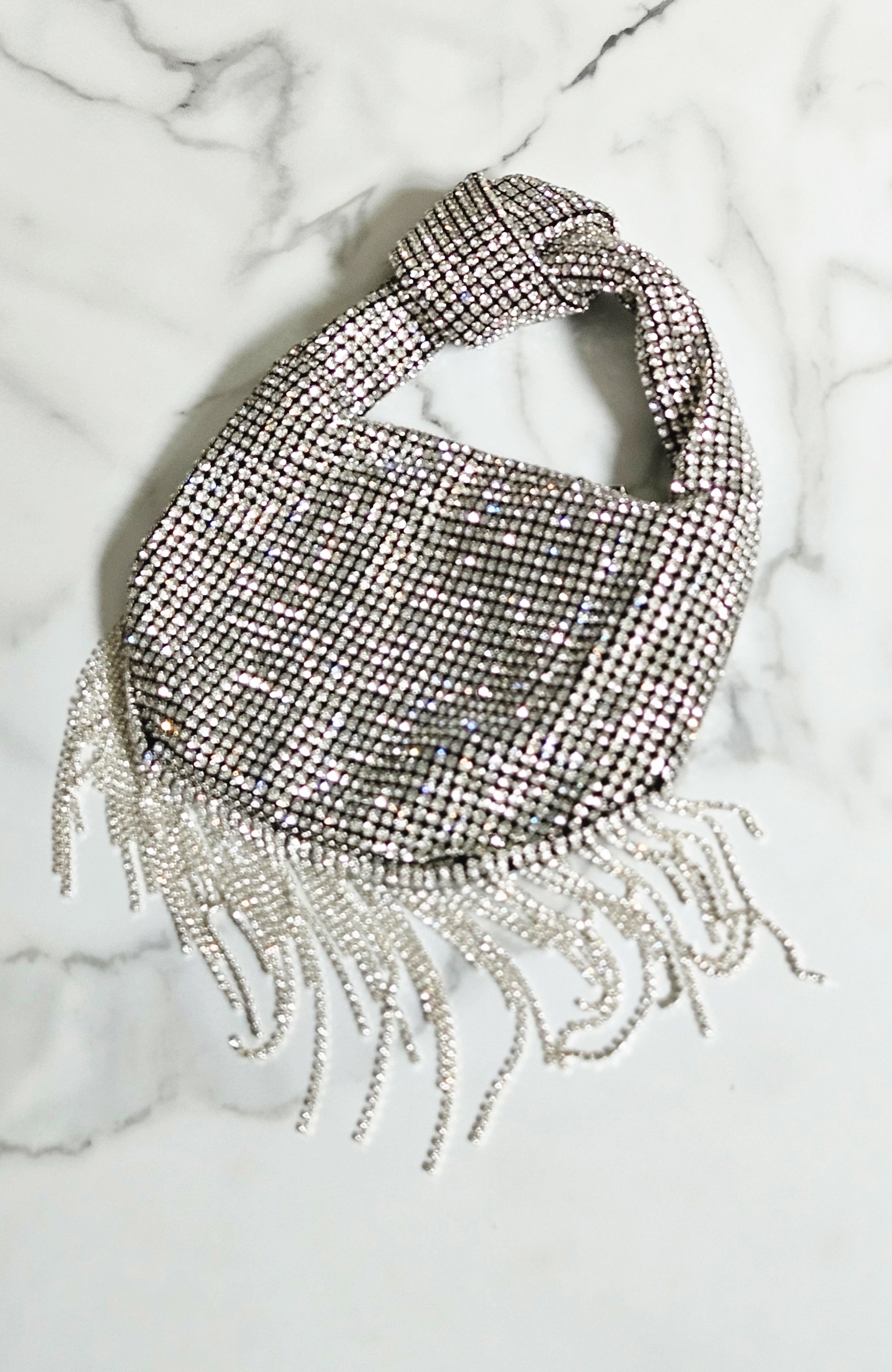 Knightsbridge Rhinestone Fringe Bag