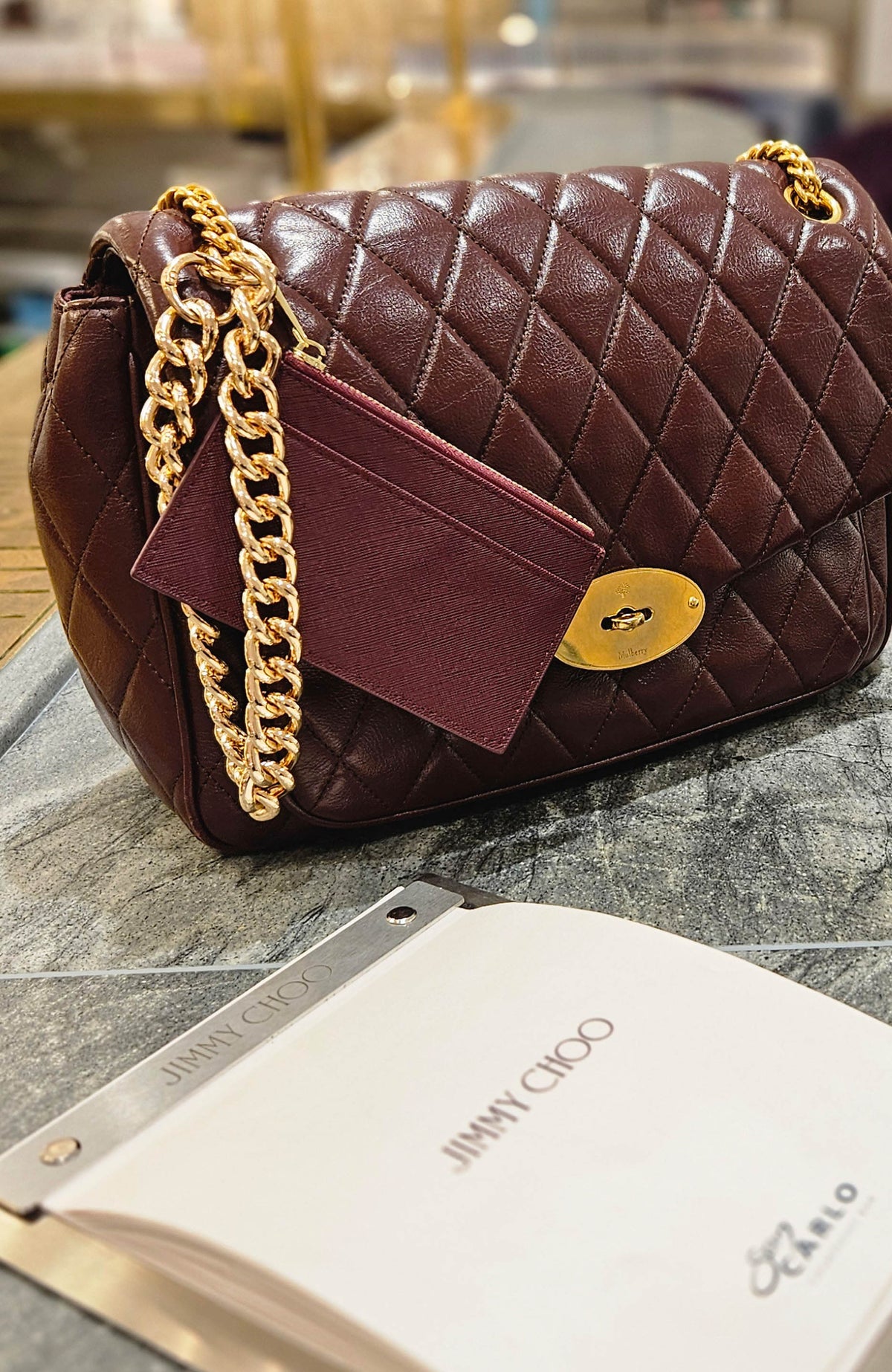 Burgundy Card Holder