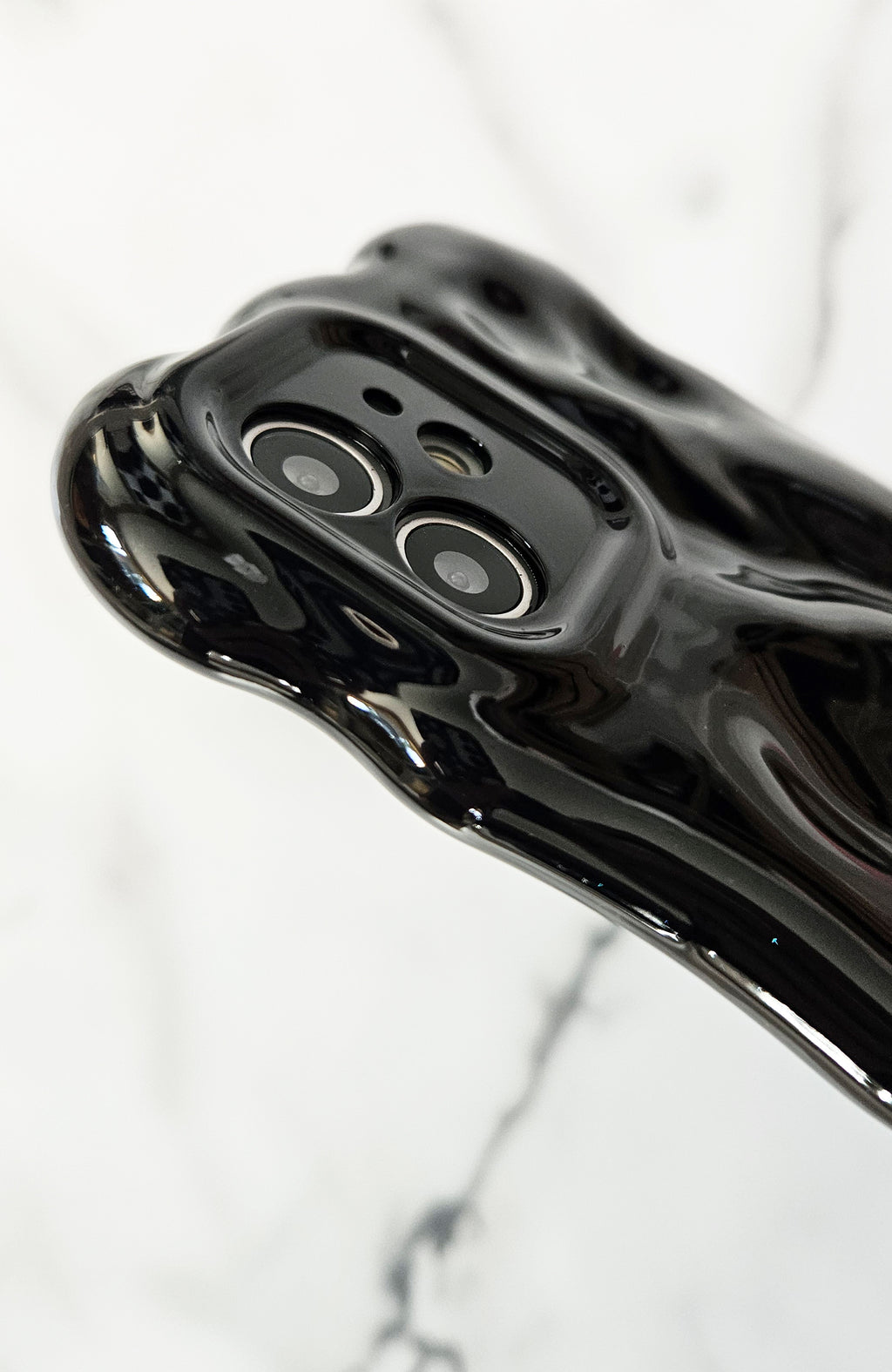 Black Jelly Textured 3D Phone Case