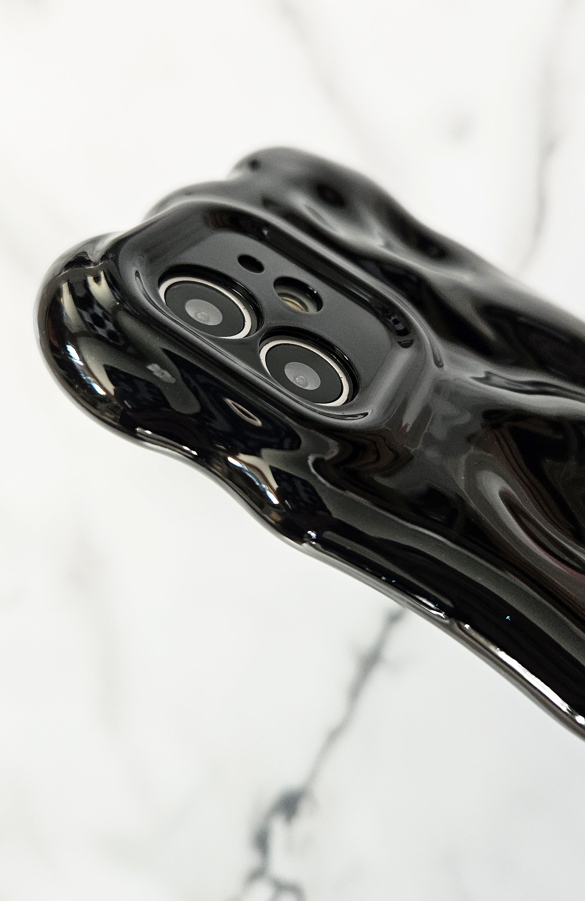 Black Jelly Textured 3D Phone Case
