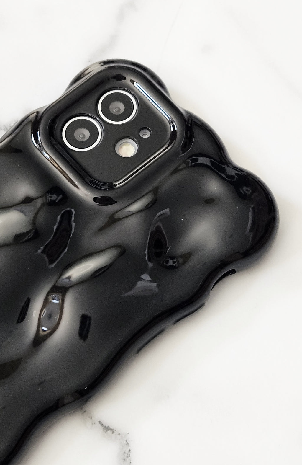 Black Jelly Textured 3D Phone Case
