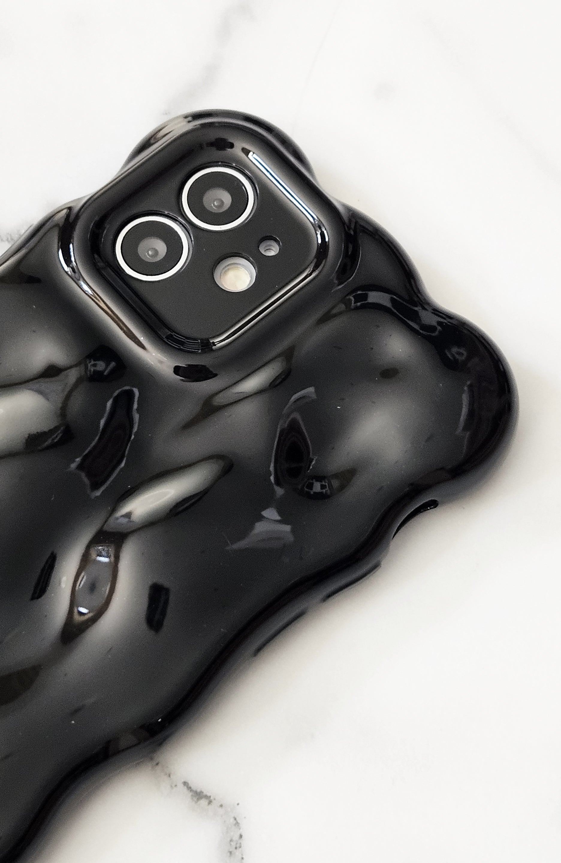 Black Jelly Textured 3D Phone Case