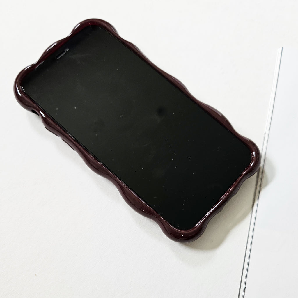 Burgundy Textured 3D Phone Case