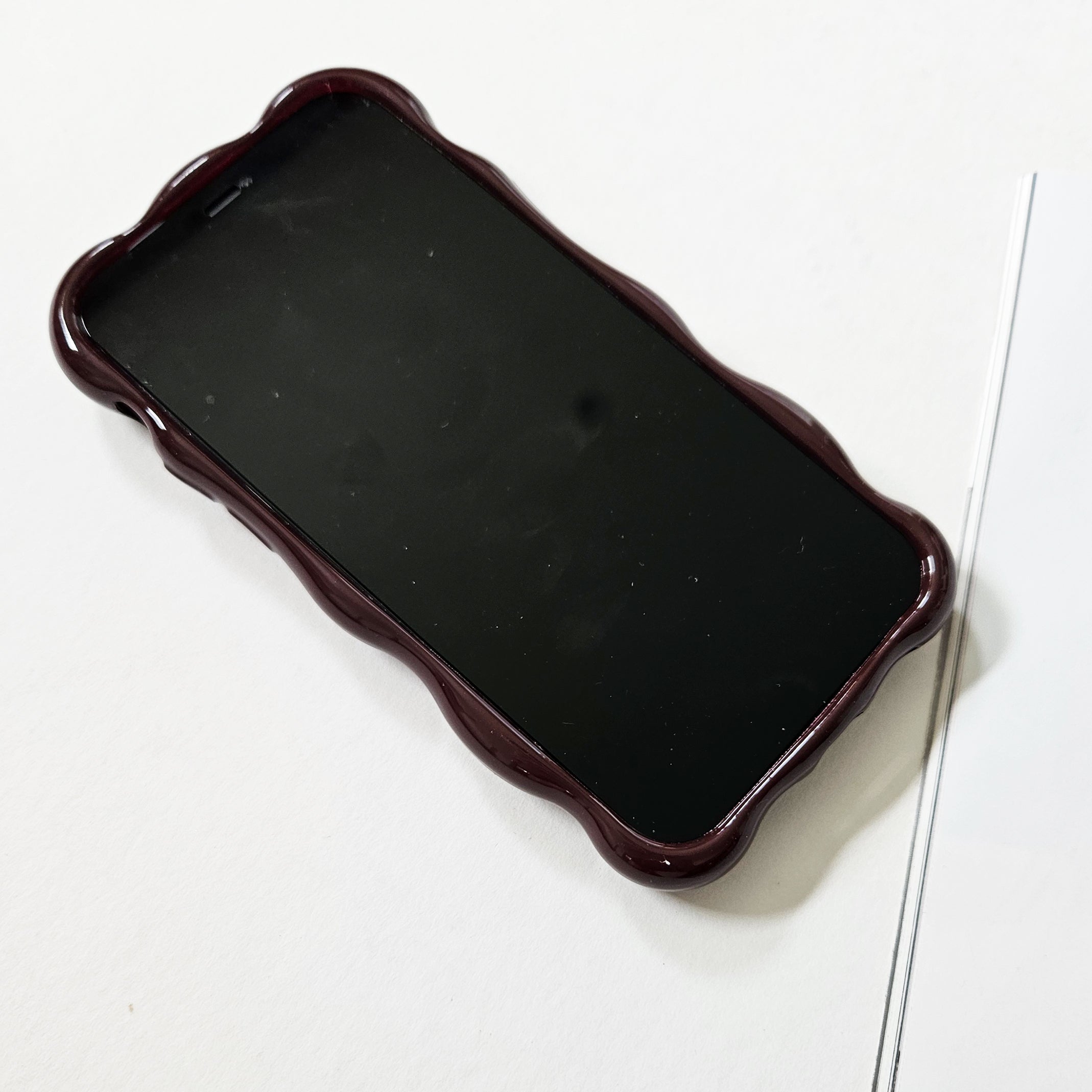 Burgundy Textured 3D Phone Case