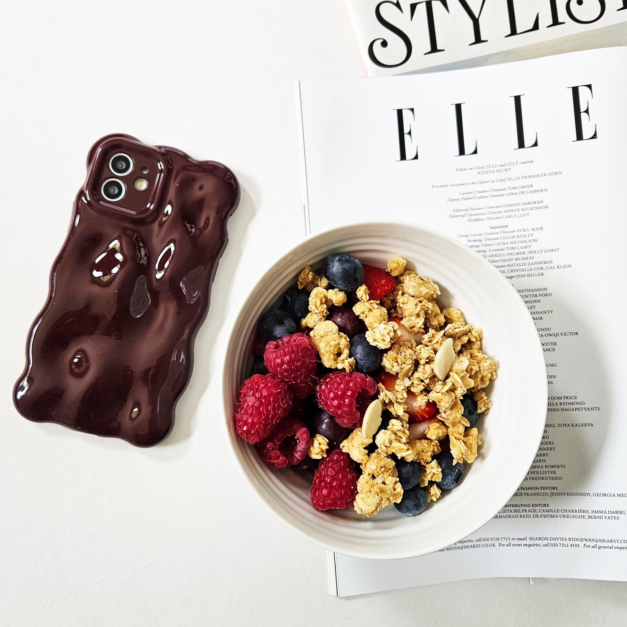 Burgundy Textured 3D Phone Case