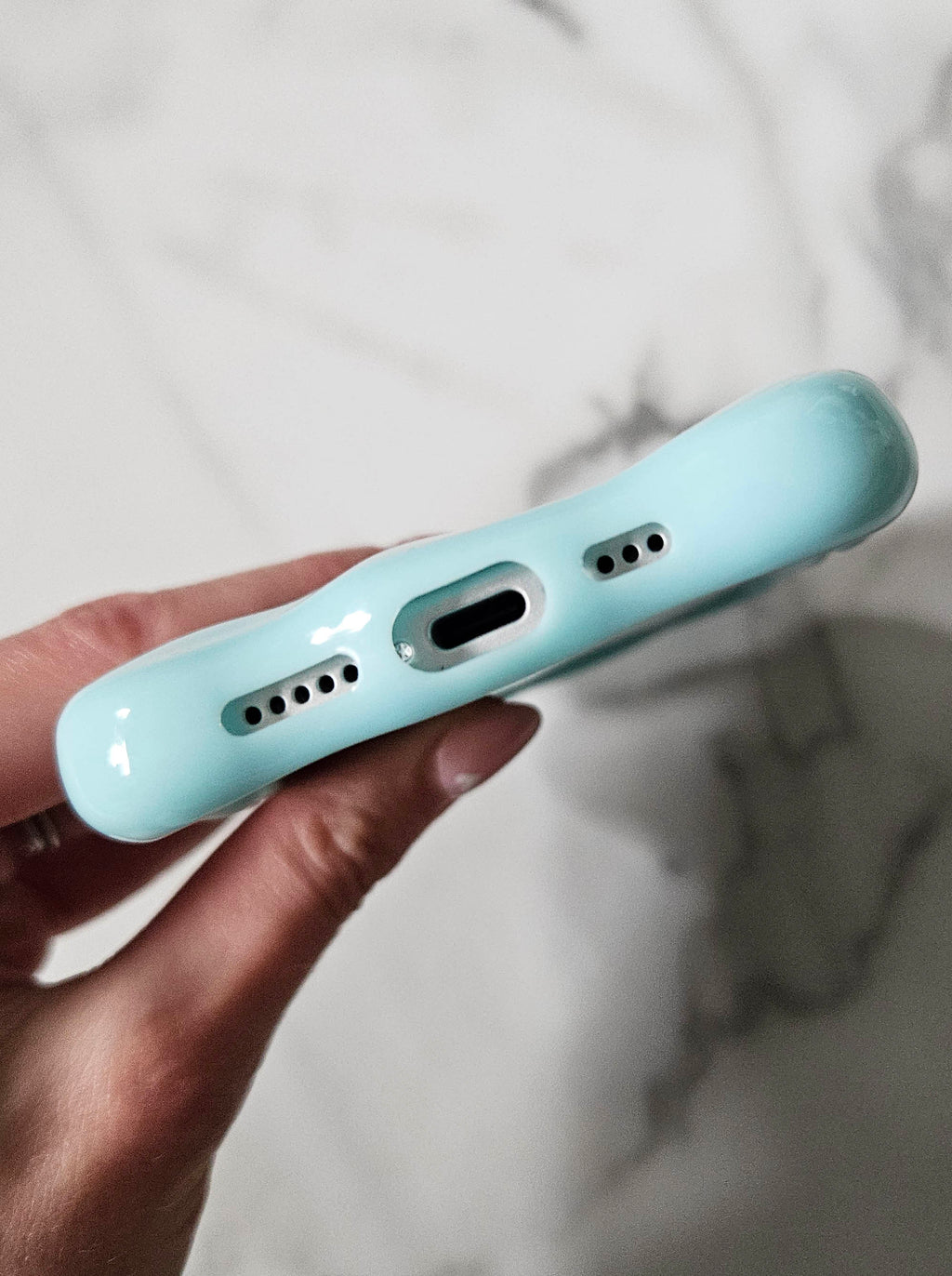 Candy Blue Bubble Textured 3D Phone Case