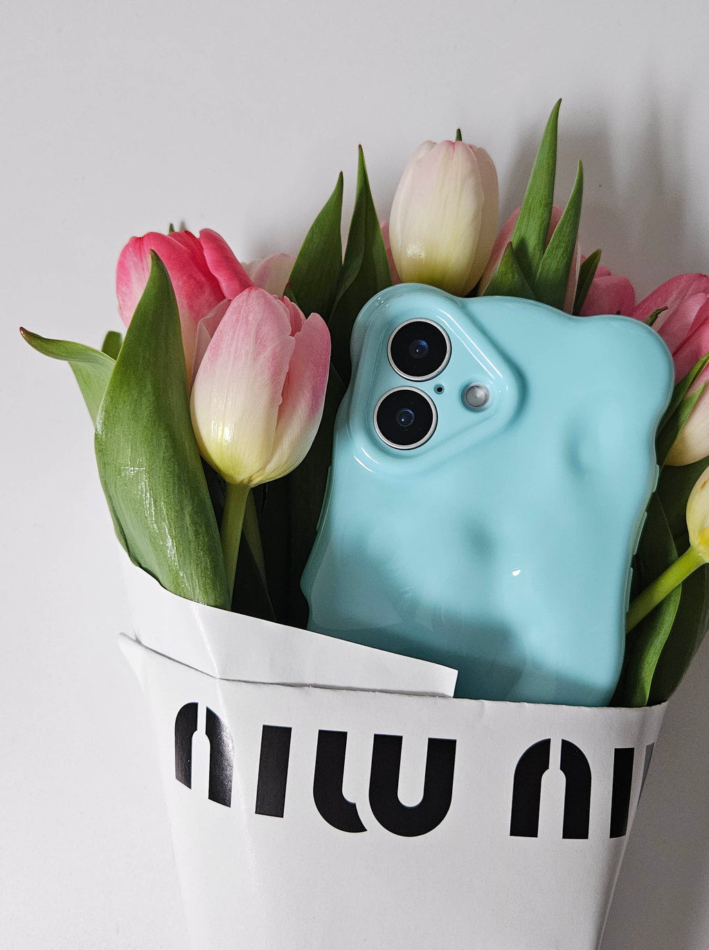 Candy Blue Bubble Textured 3D Phone Case