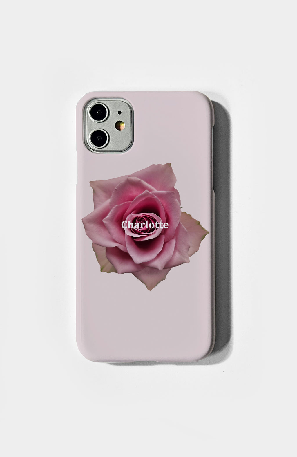 Girly Flora Personalised Pink Rose Phone Case