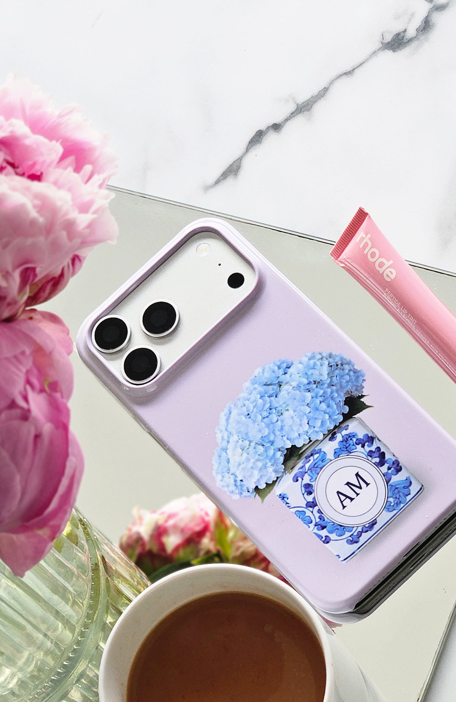 Hamptons Hydrangea Personalised Phone Case