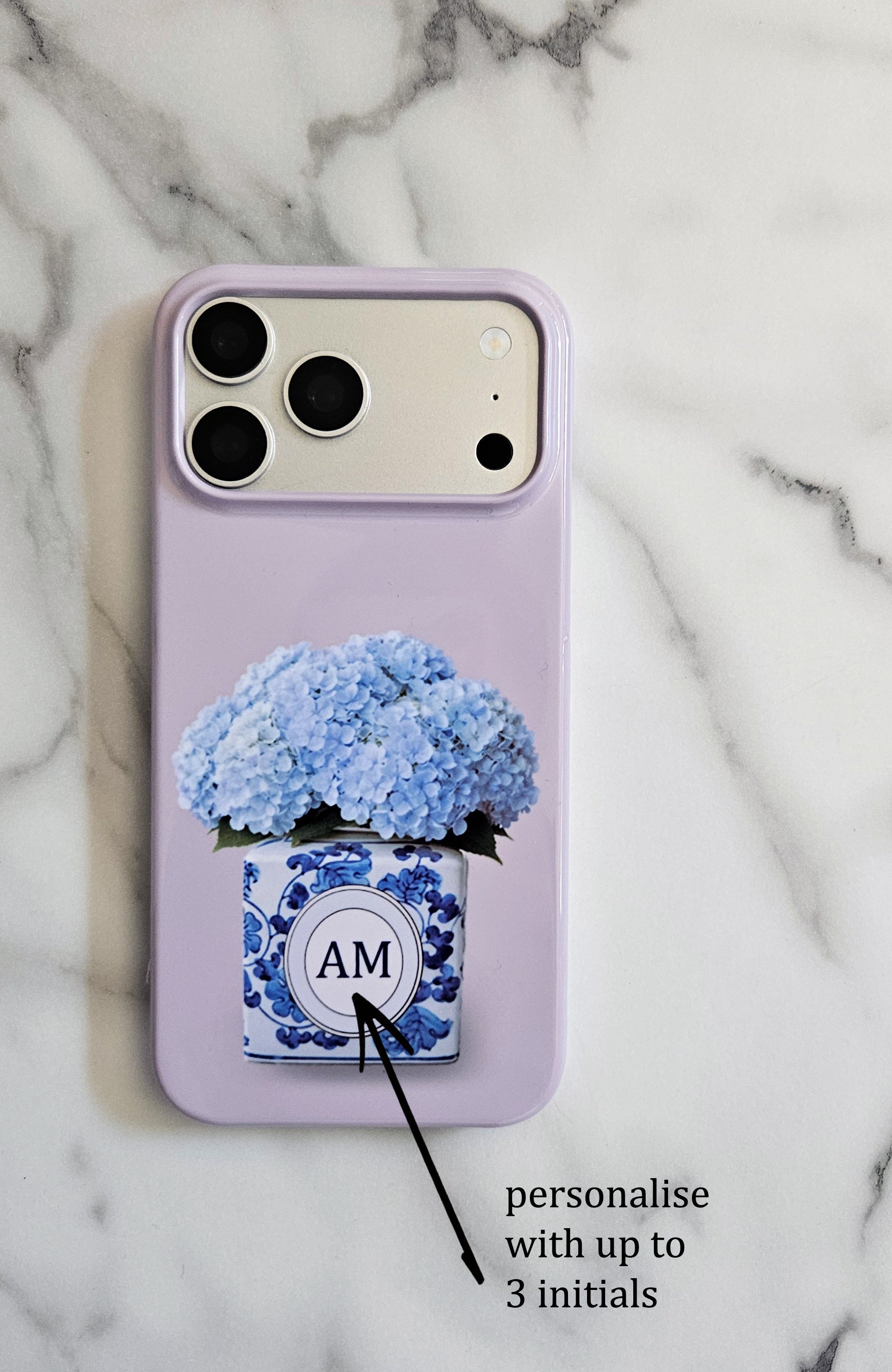 Hamptons Hydrangea Personalised Phone Case