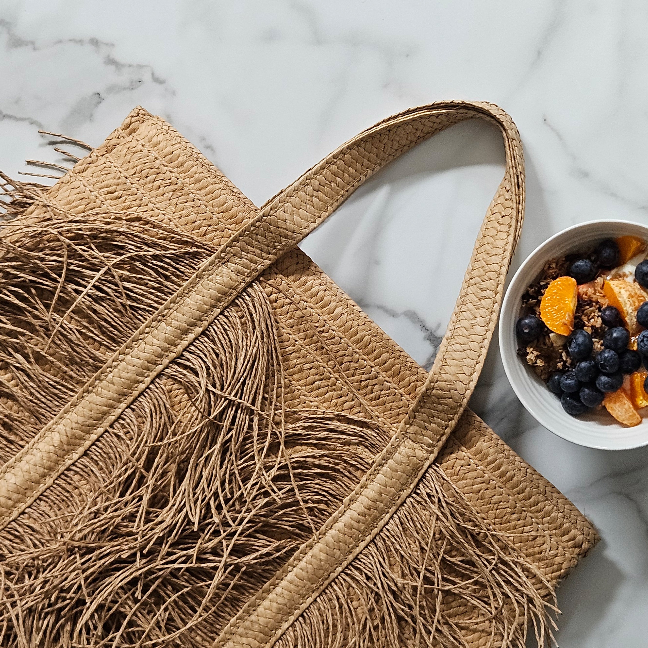 Mia Raffia Tote Bag