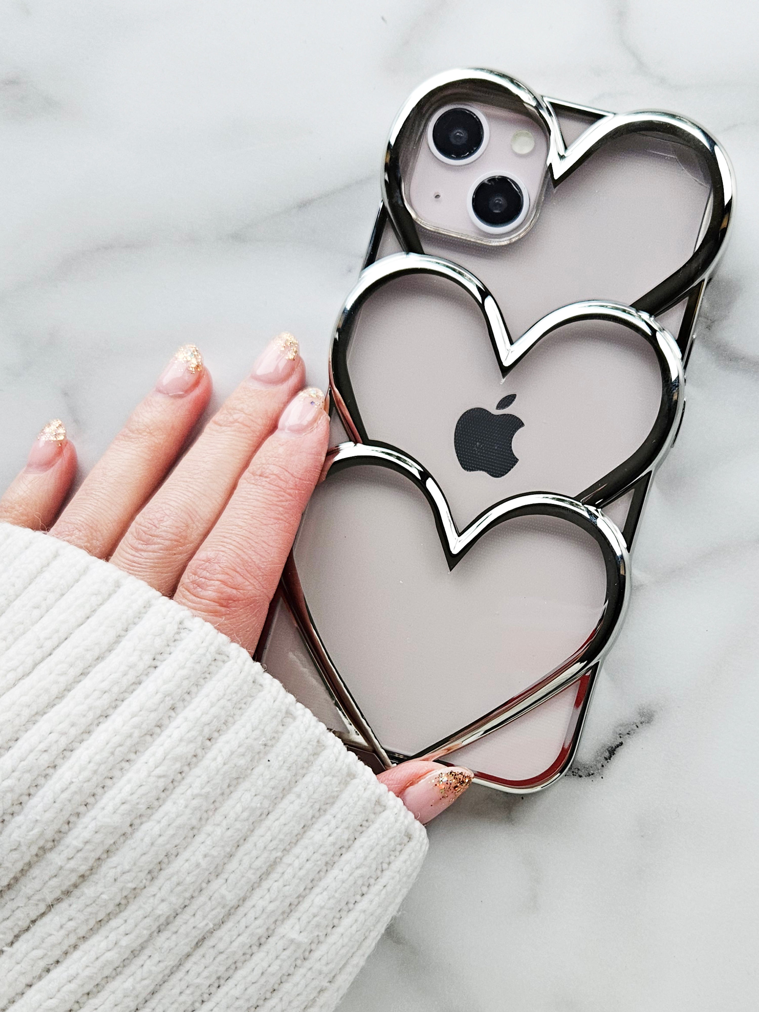 Three Hearts 3D Phone Case