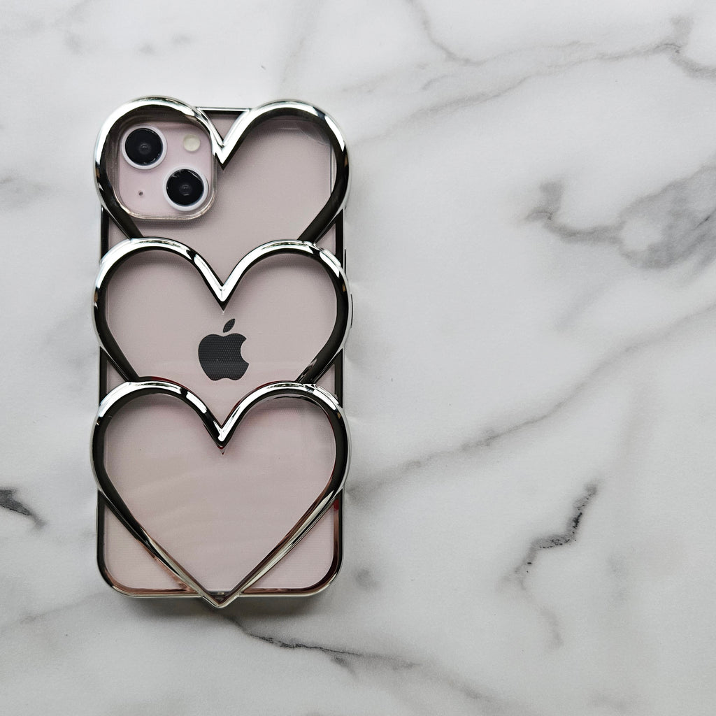 Three Hearts 3D Phone Case