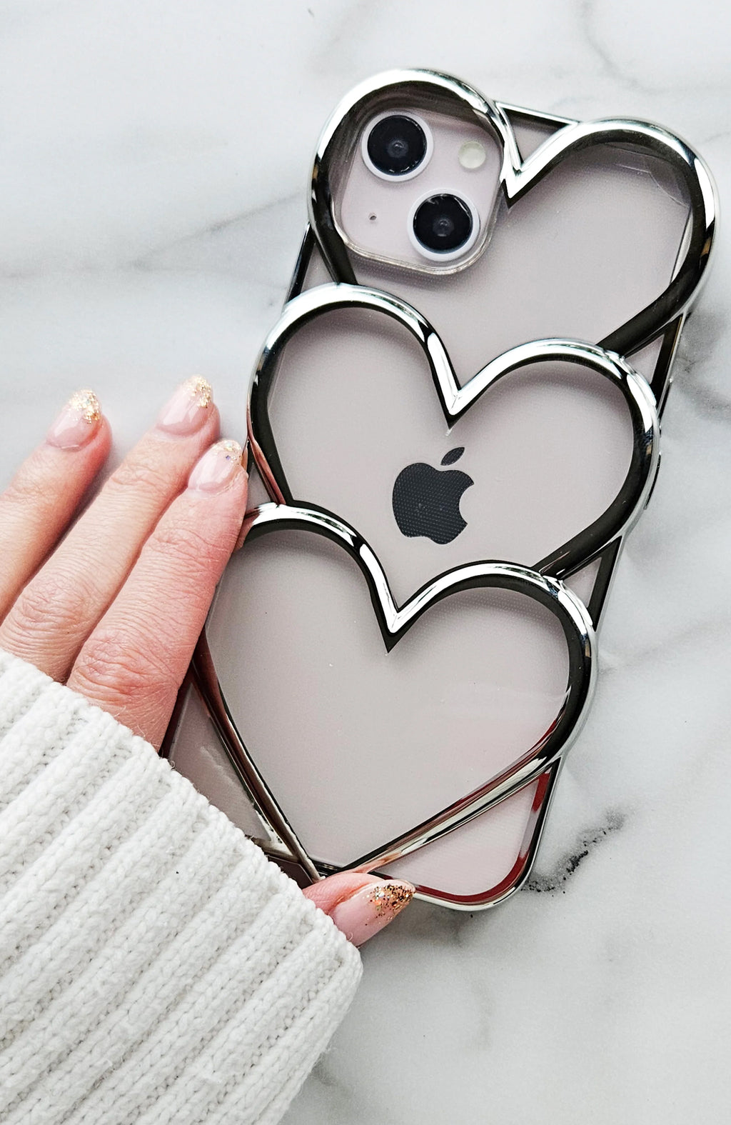 Three Hearts 3D Phone Case