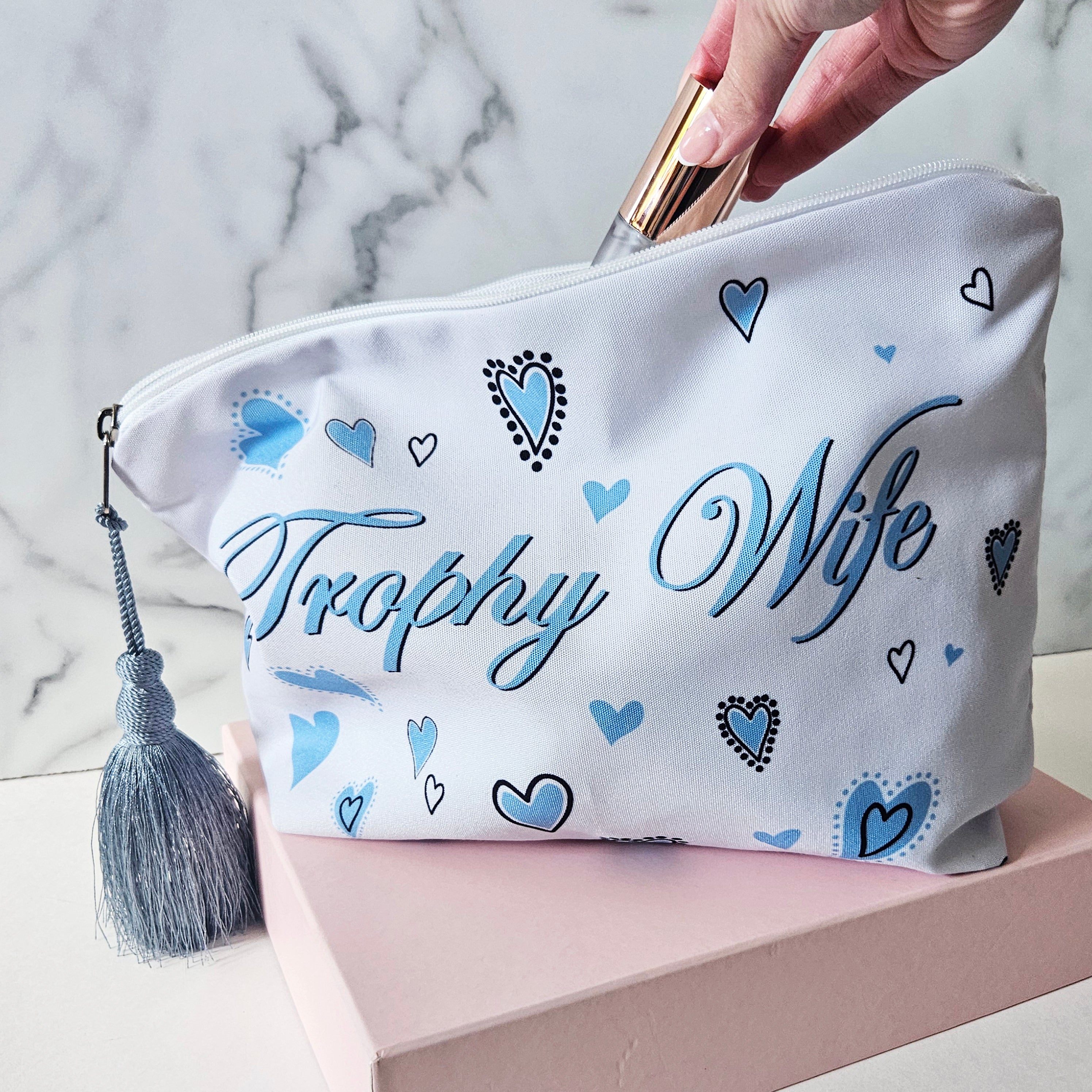 Trophy Wife Personalised zipper pouch bag