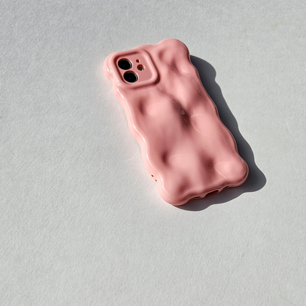 Lacquer Pink Textured 3D Phone Case
