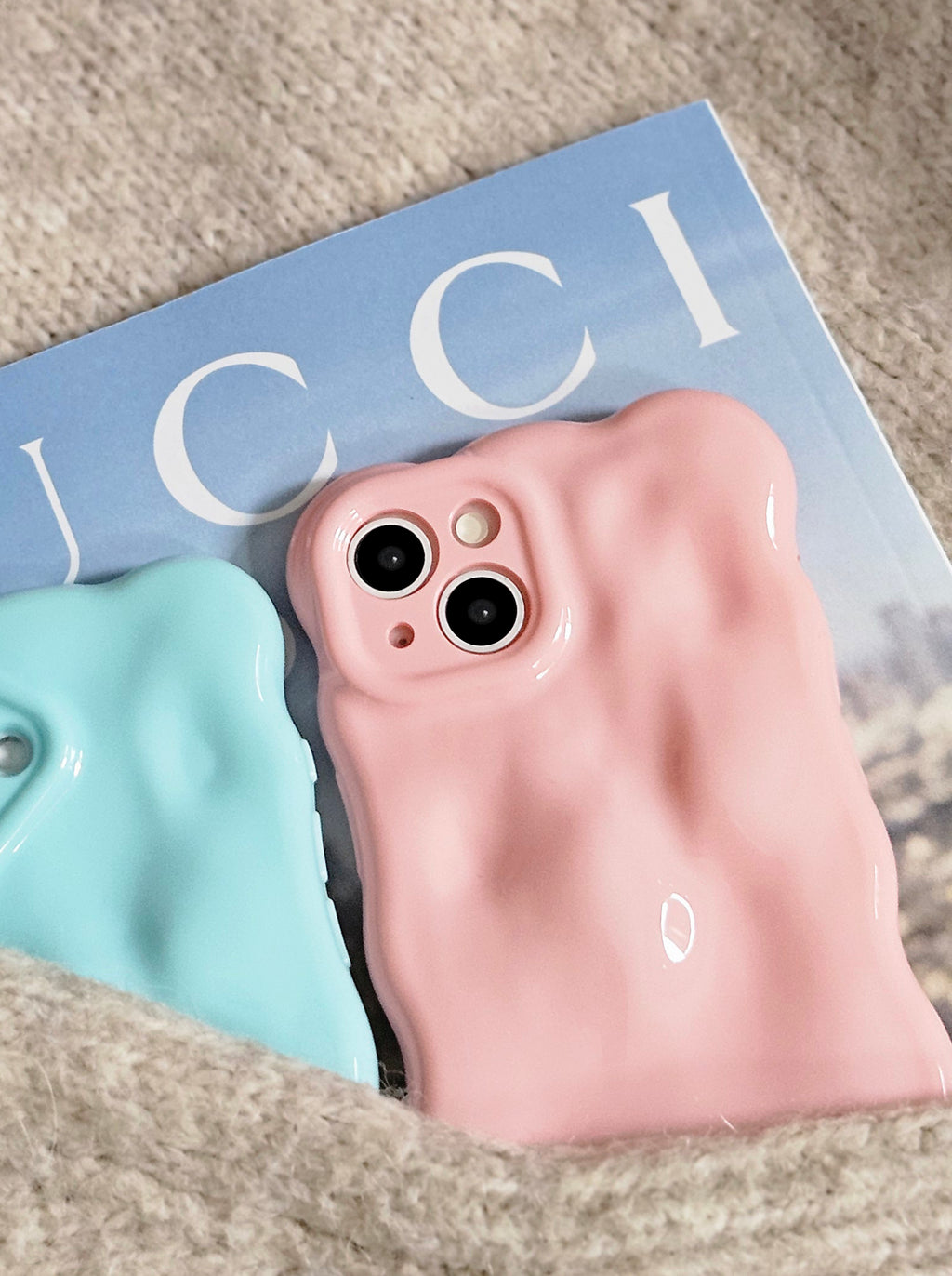 Lacquer Pink Textured 3D Phone Case
